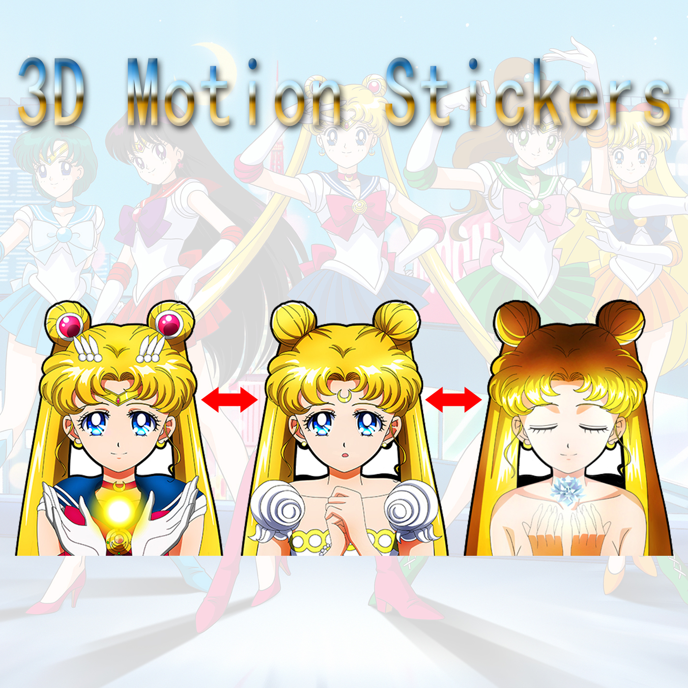SailorMoon anime 3d sticker