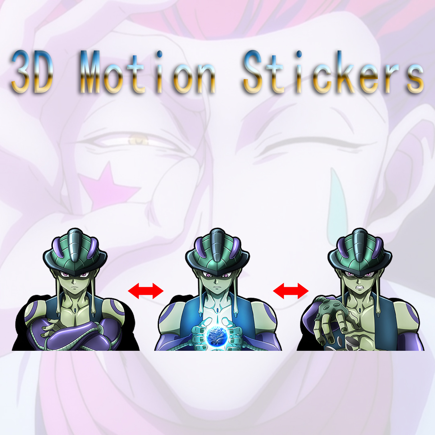 hunter anime 3d sticker