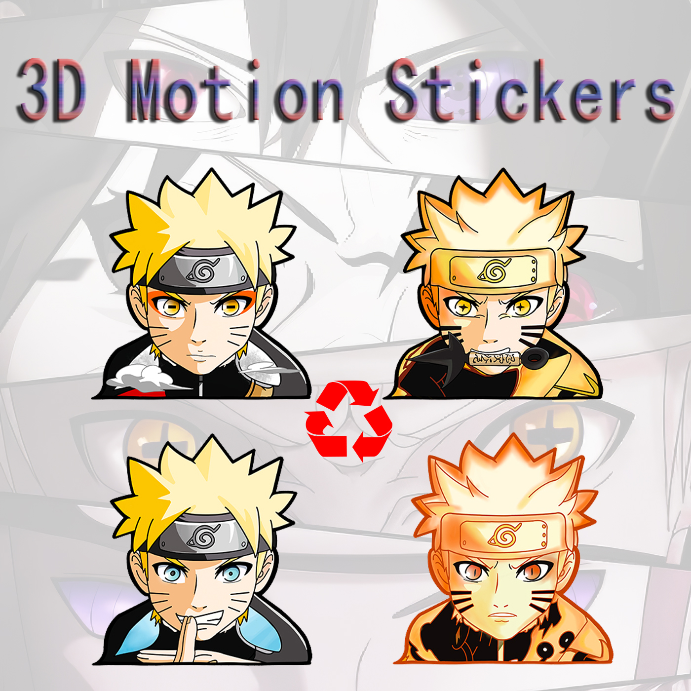 naruto anime 3d sticker