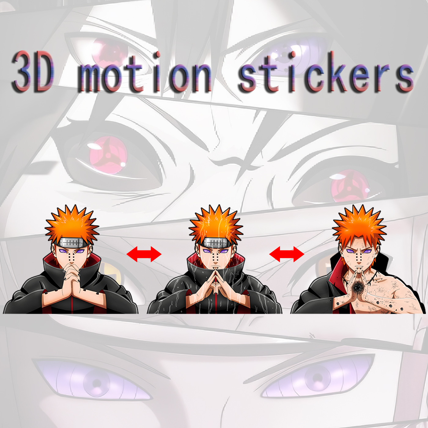 naruto anime 3d sticker