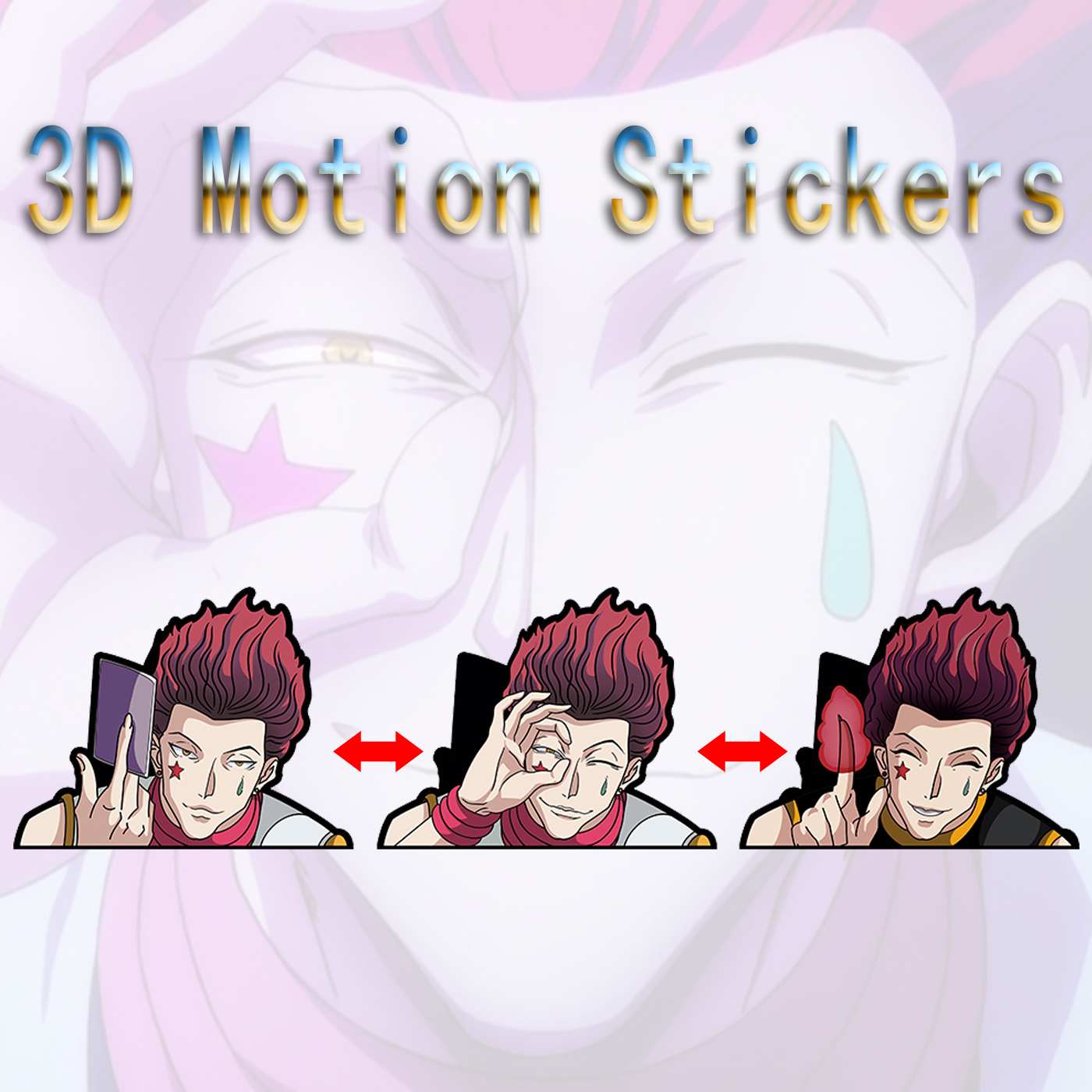 hunter anime 3d sticker