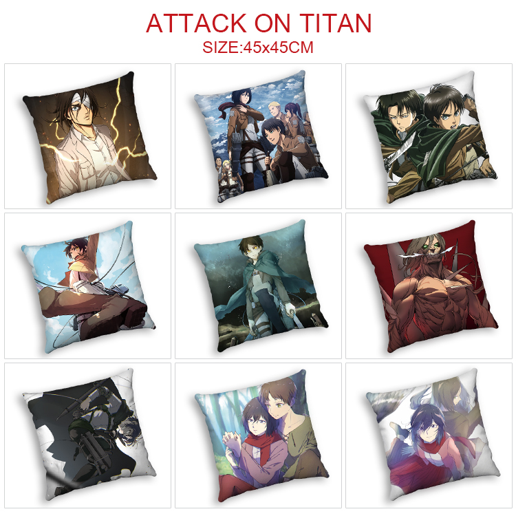 attack on titan anime cushion 45*45cm