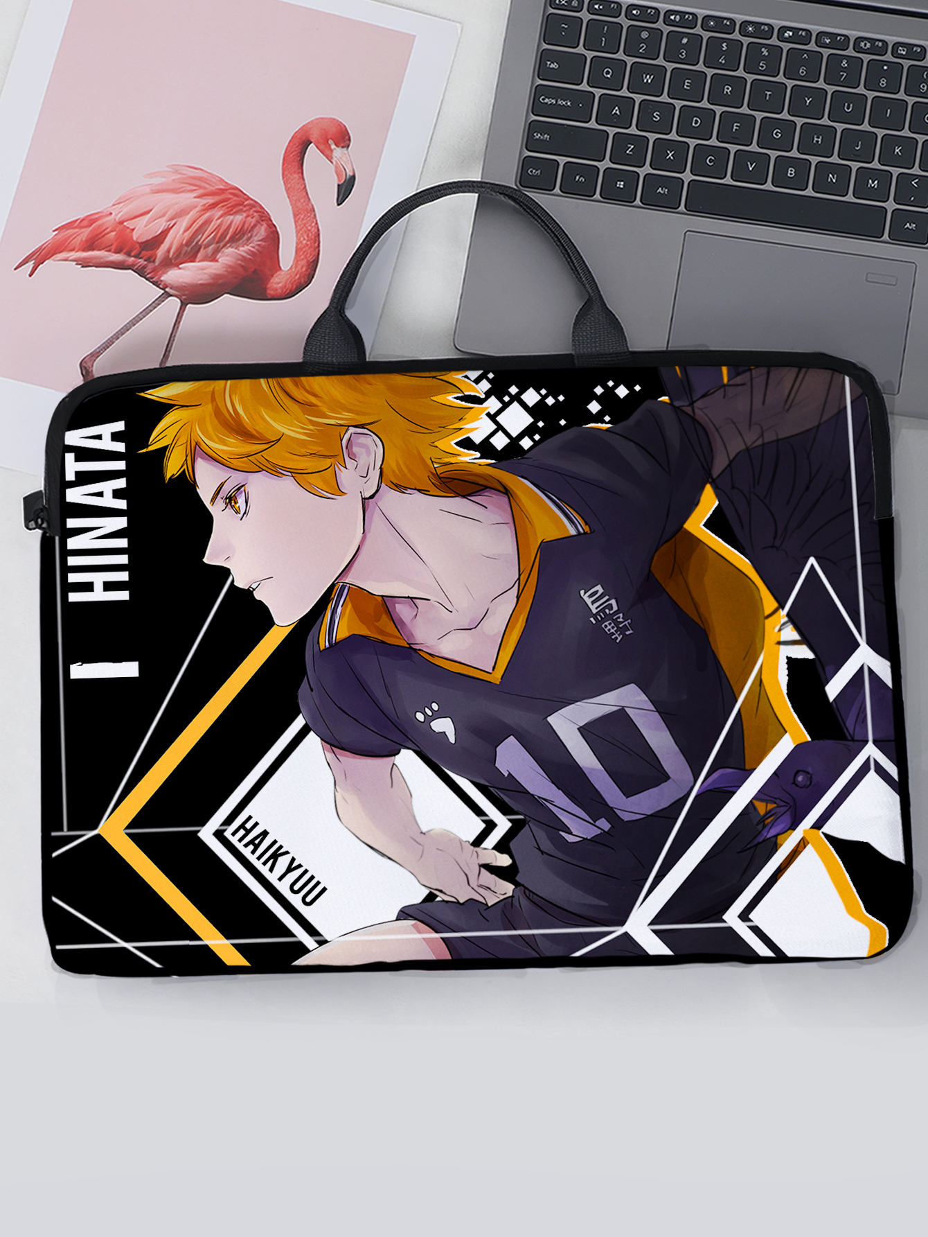 haikyuu anime laptop with lining