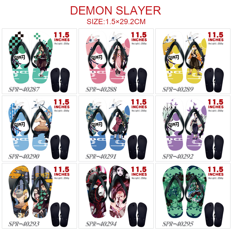 demon slayer kimets anime flip flops shoes slippers a pair