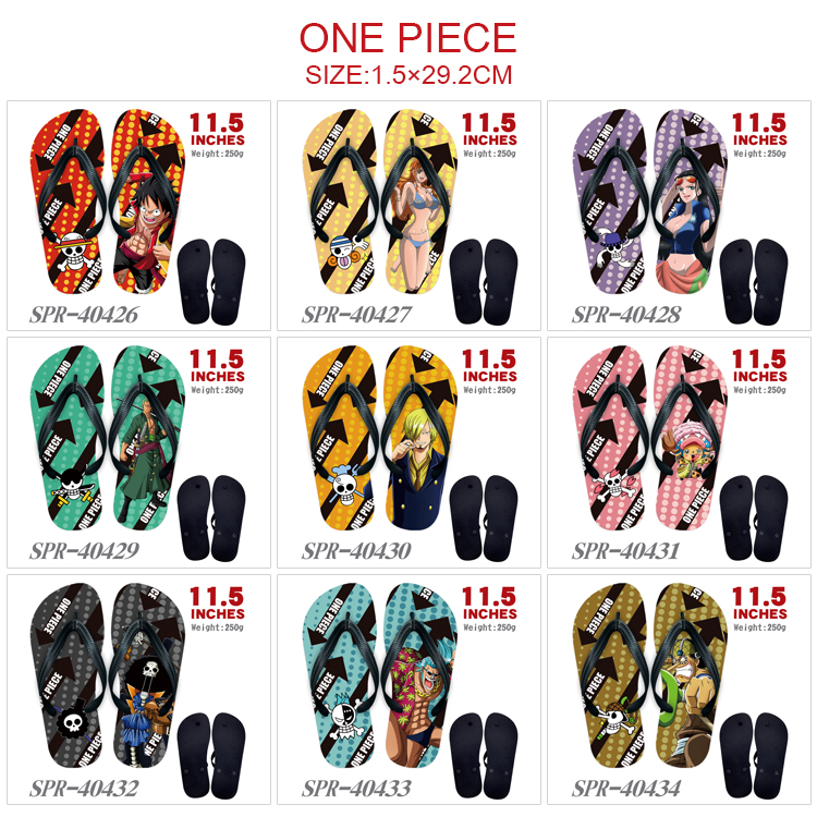 one piece anime flip flops shoes slippers a pair