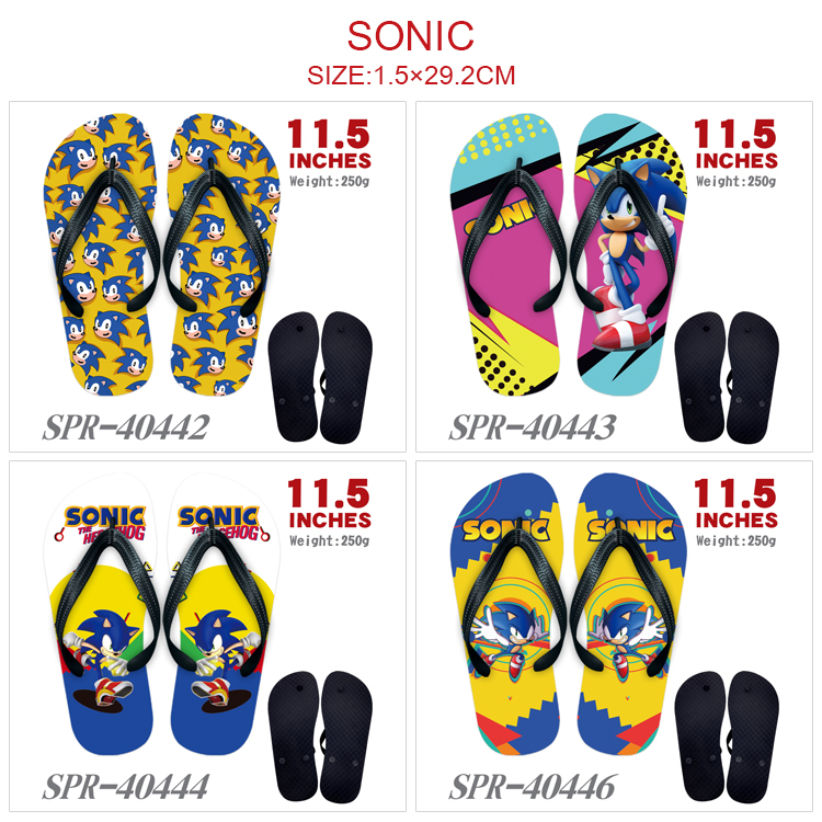 Sonic anime flip flops shoes slippers a pair