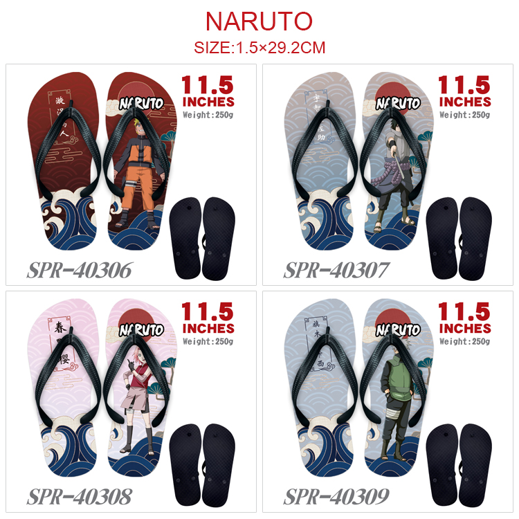 naruto anime flip flops shoes slippers a pair