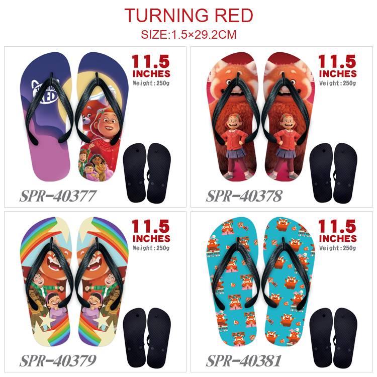 Turning Red anime flip flops shoes slippers a pair