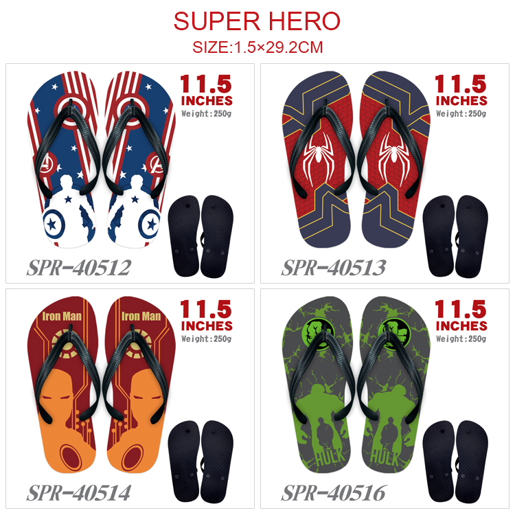 avengers anime flip flops shoes slippers a pair
