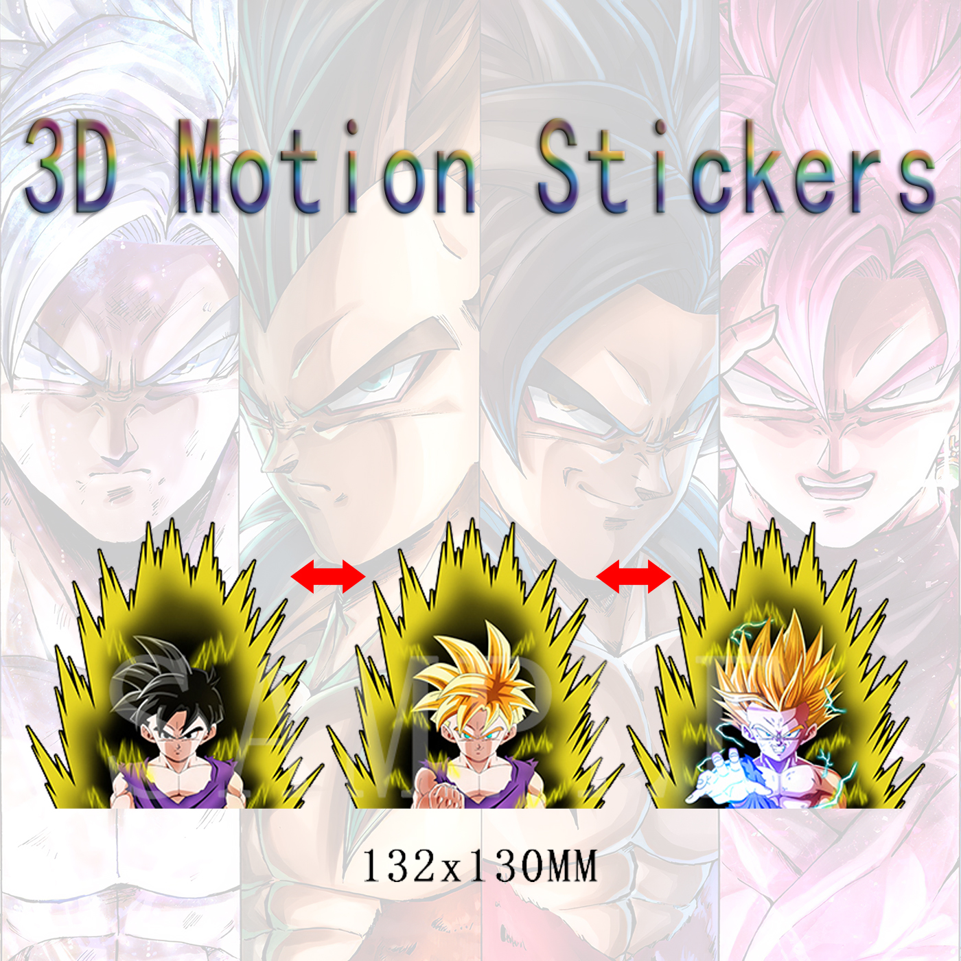 dragon ball anime 3d sticker