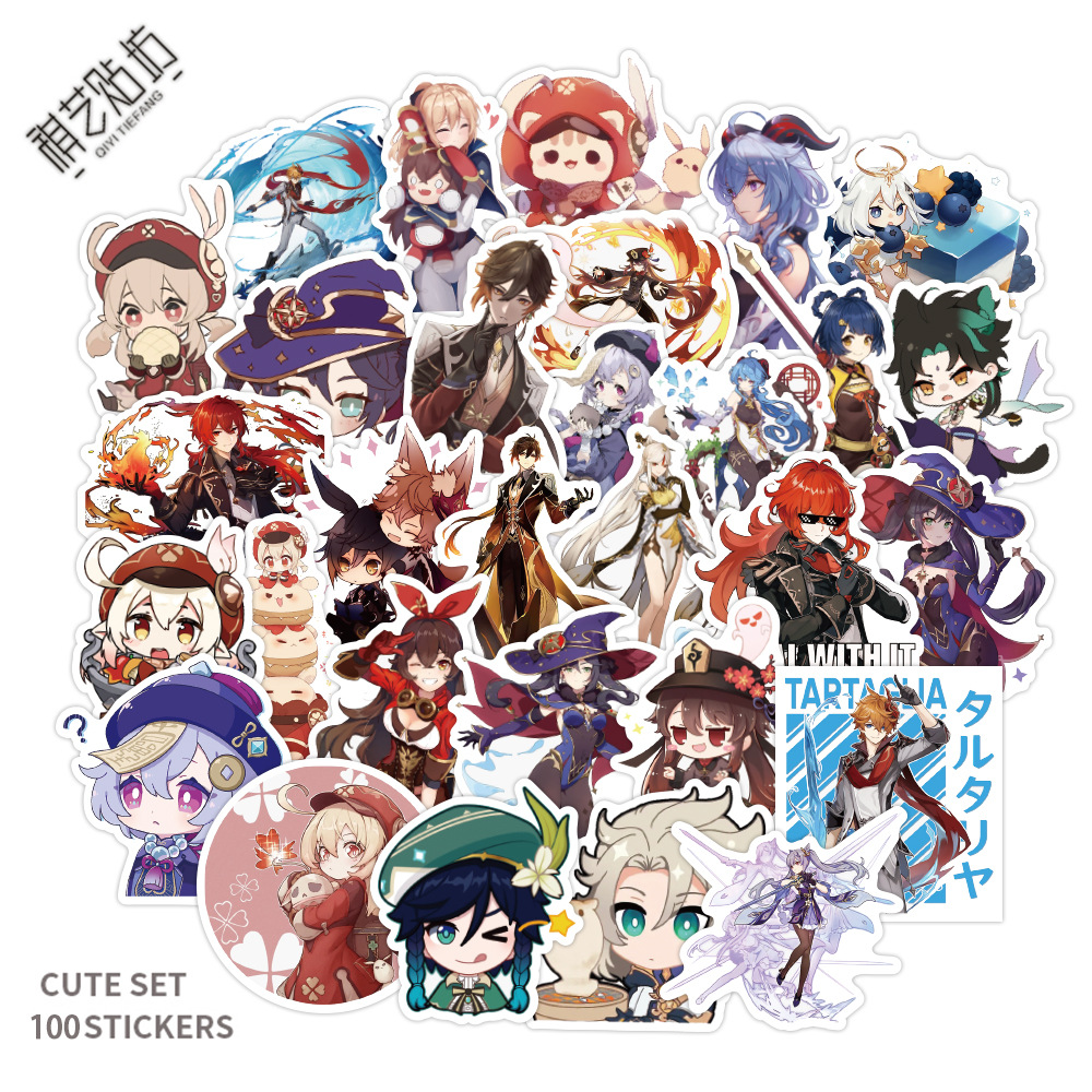 Genshin Impact Noelle anime sticker 100 pcs/set