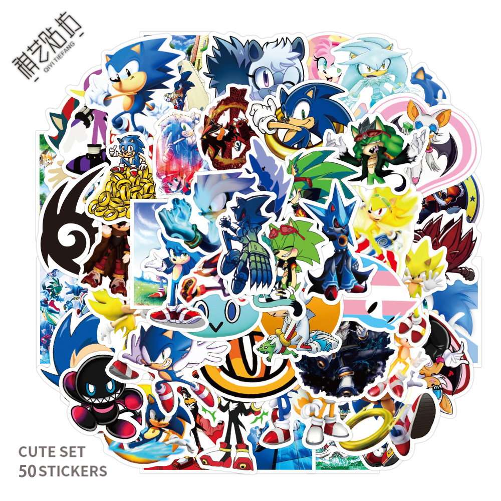 Sonic anime sticker 50 pcs/set