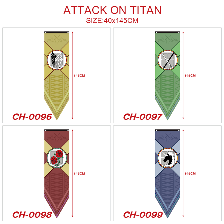 attack on titan anime flag 40*145cm