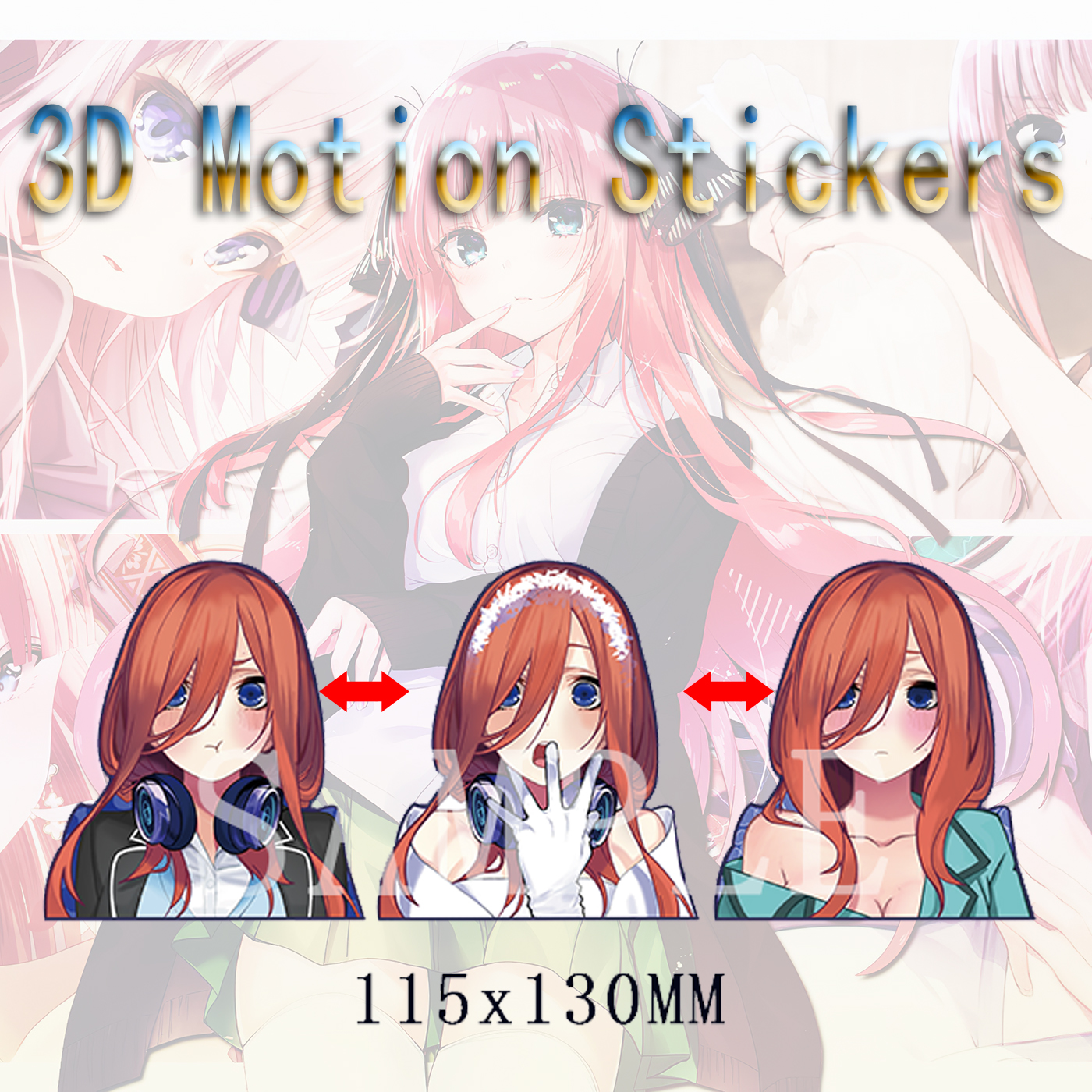 Anime 3d sticker