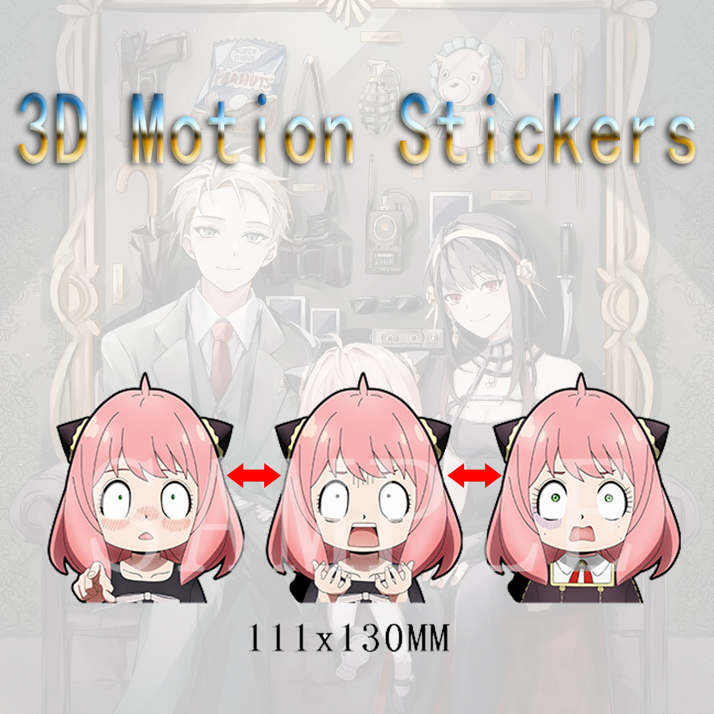 Spy x Family anime 3d sticker