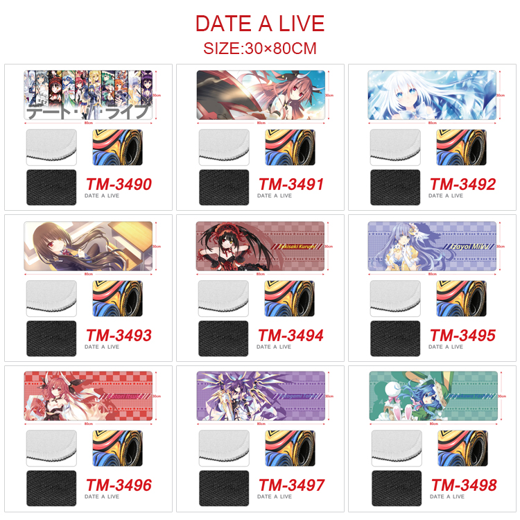 Date a live anime deskpad 30*80cm