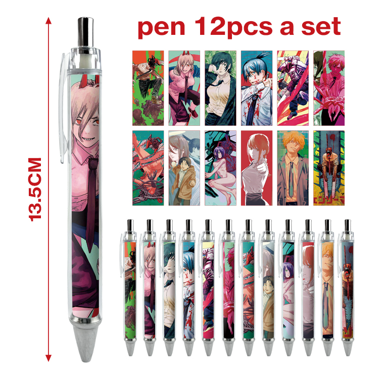 Chainsaw man anime pen 12pcs a set