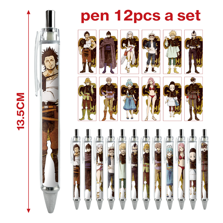 Black Clover anime pen 12pcs a set