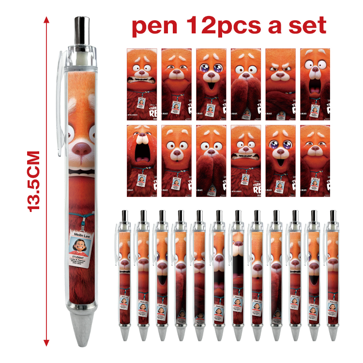 Turning Red anime pen 12pcs a set