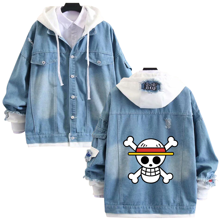 one piece anime jean sweater