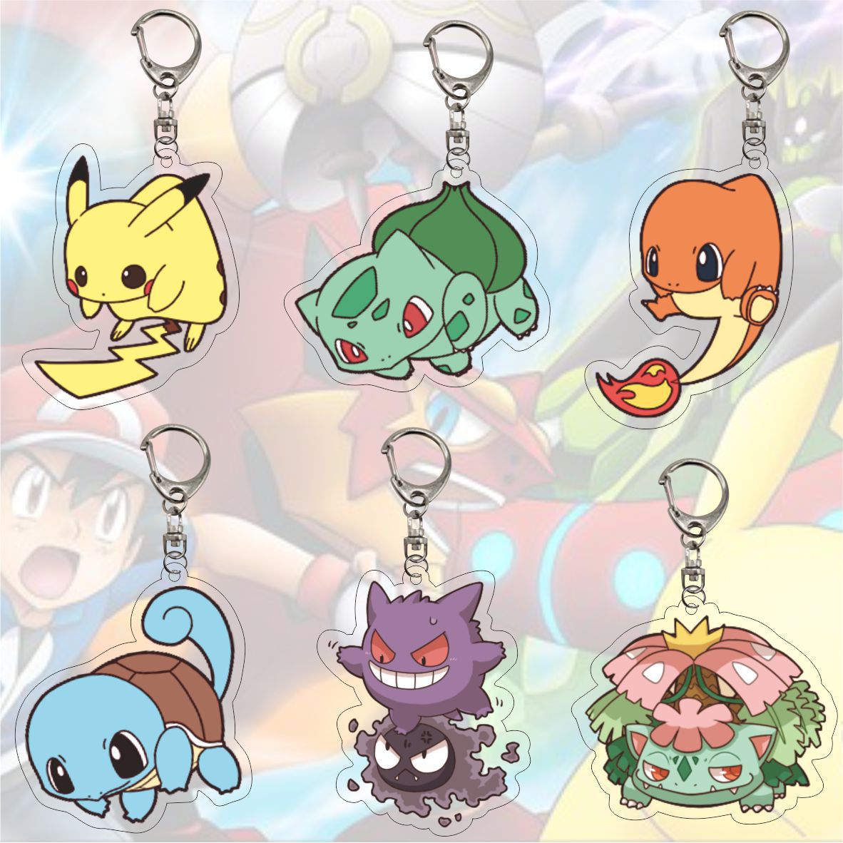 pokemon anime keychain