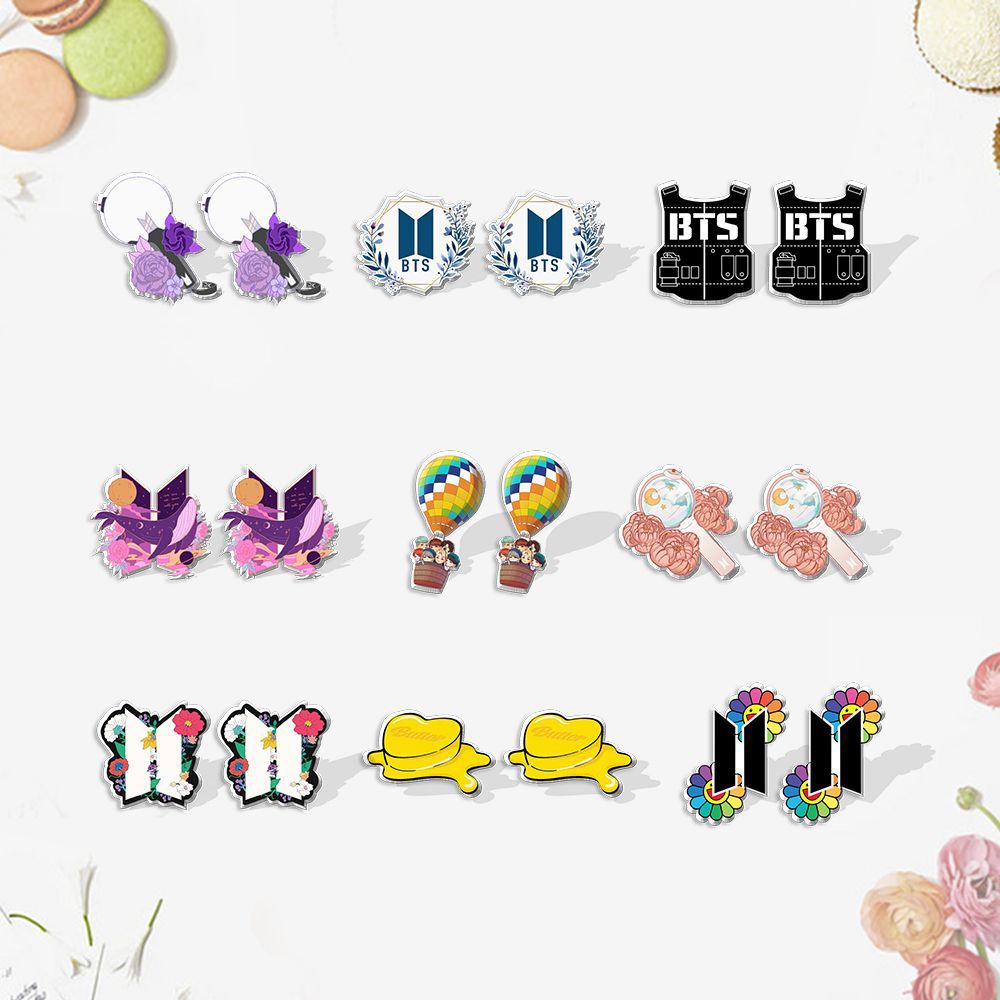 BTS  anime   earrings 1-1.15cm