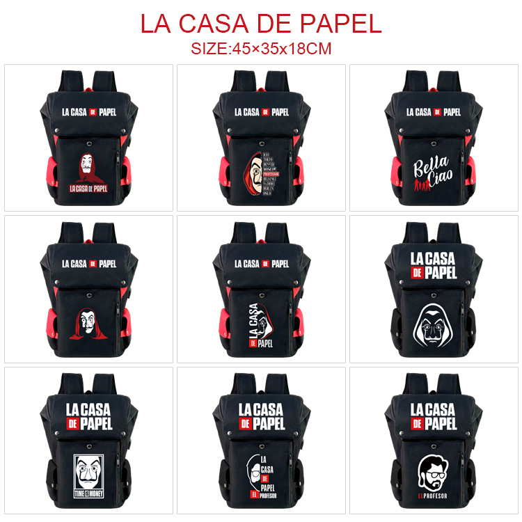 Money Heist anime bag 44*35*18cm