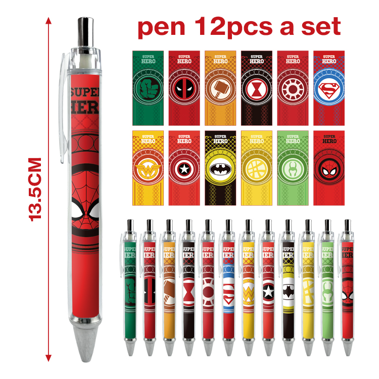 Superhero anime ball pen