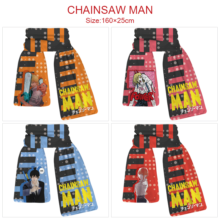 chainsaw man anime scarf 160*25cm