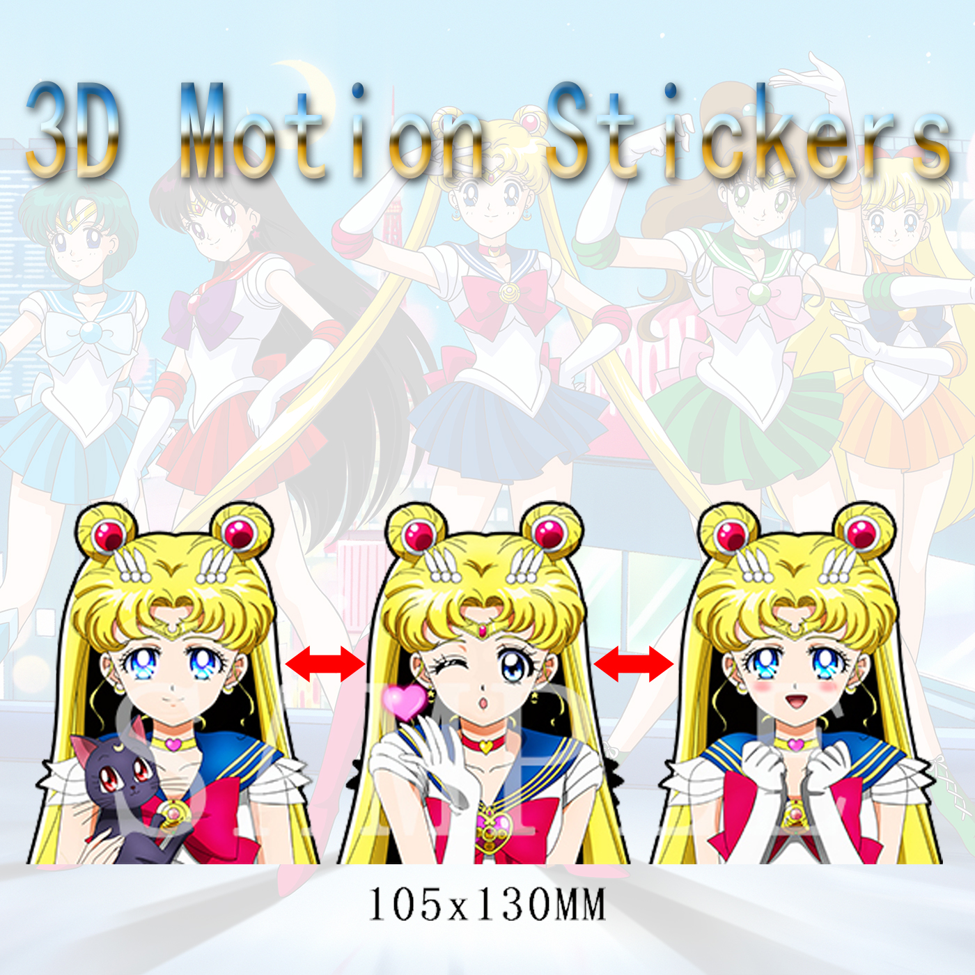 SailorMoon anime 3d sticker