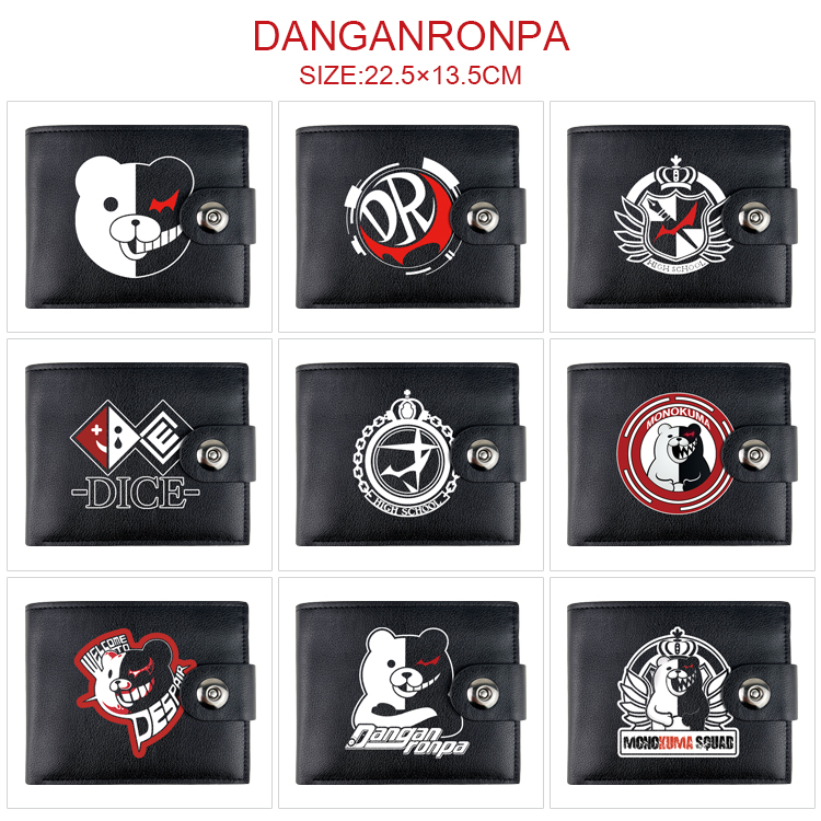 Danganronpa anime two fold short card bag wallet purse 22.5*13.5cm