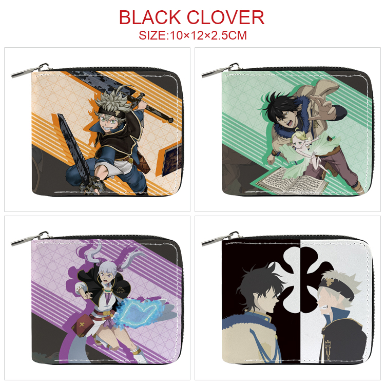 Black Clover anime wallet 10*12*2.5cm