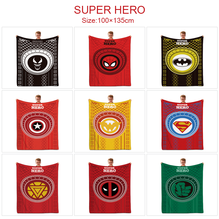 Superhero anime blanket 100*135cm