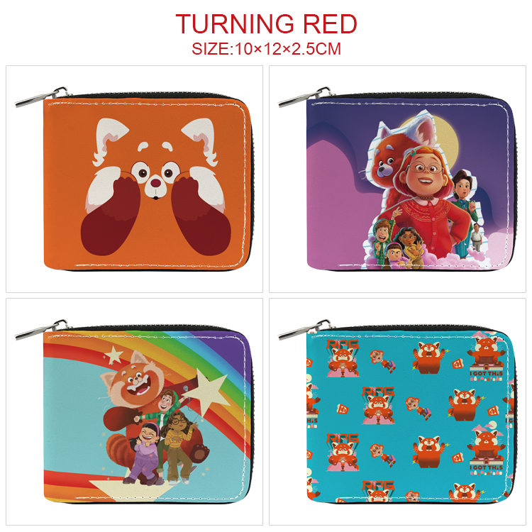 Turning Red anime wallet 10*12*2.5cm