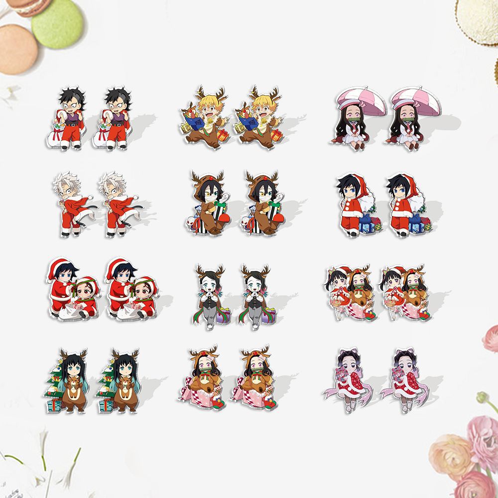 demon slayer kimets  anime Earrings 1-1.5cm