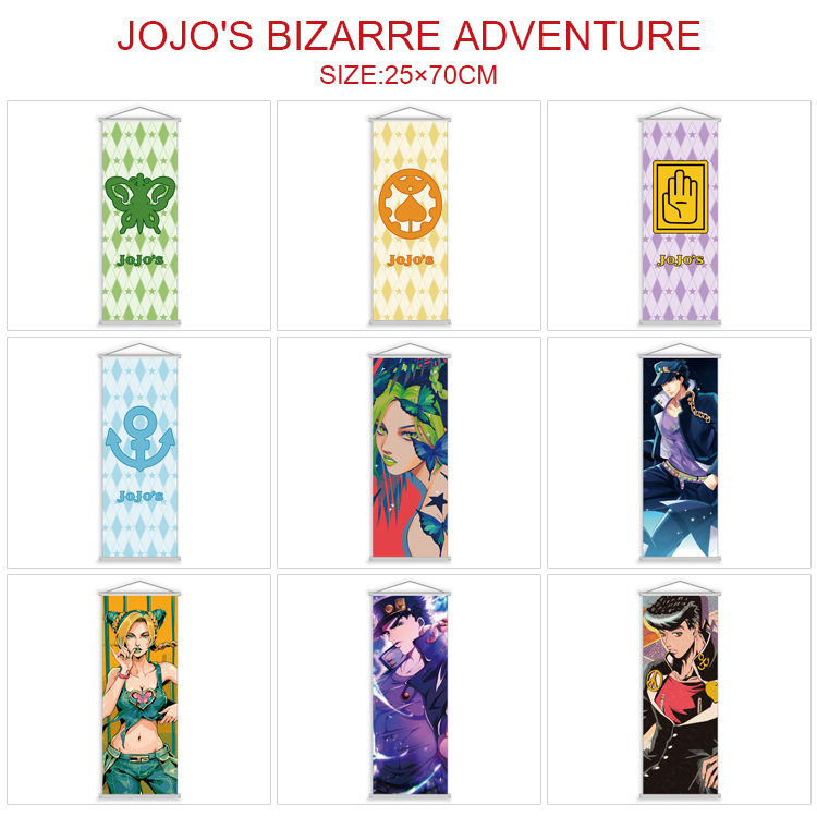 JoJos Bizarre Adventure anime wallscroll 25*70cm price for 5 pcs