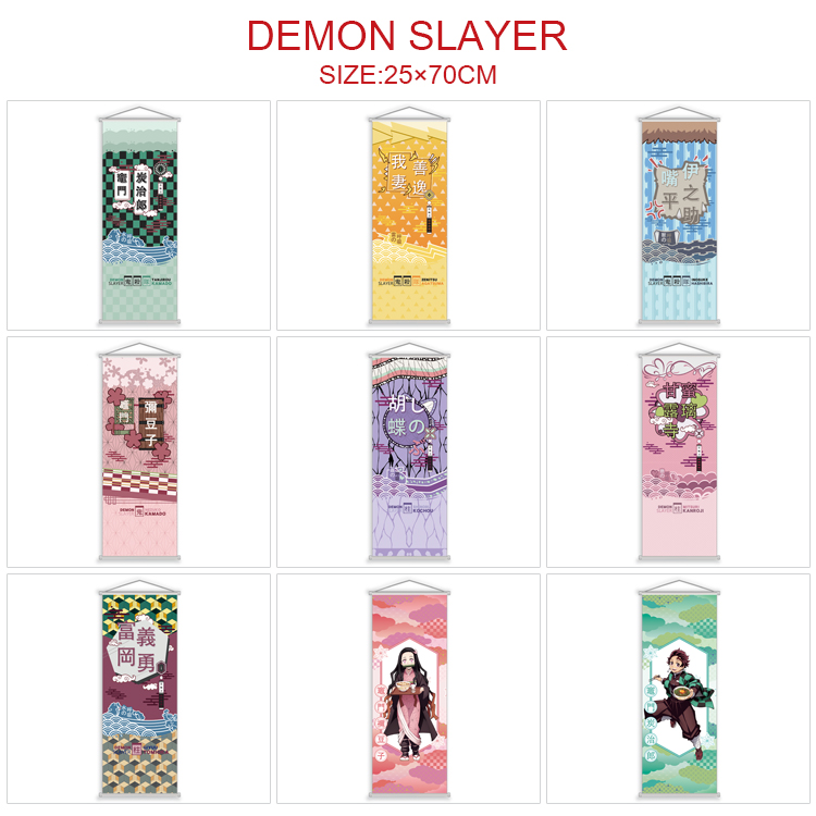 demon slayer kimets anime wallscroll 25*70cm price for 5 pcs