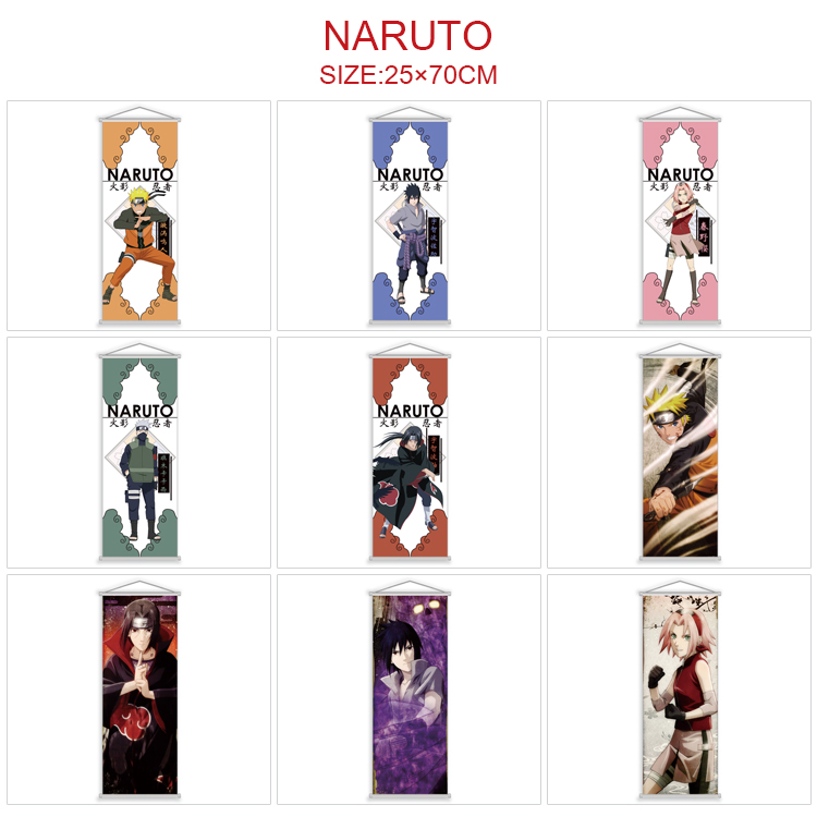 Naruto anime wallscroll 25*70cm price for 5 pcs