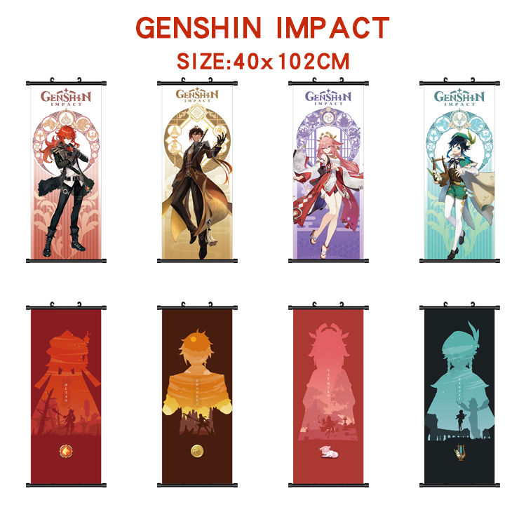 Genshin Impact anime wallscroll 40*120cm