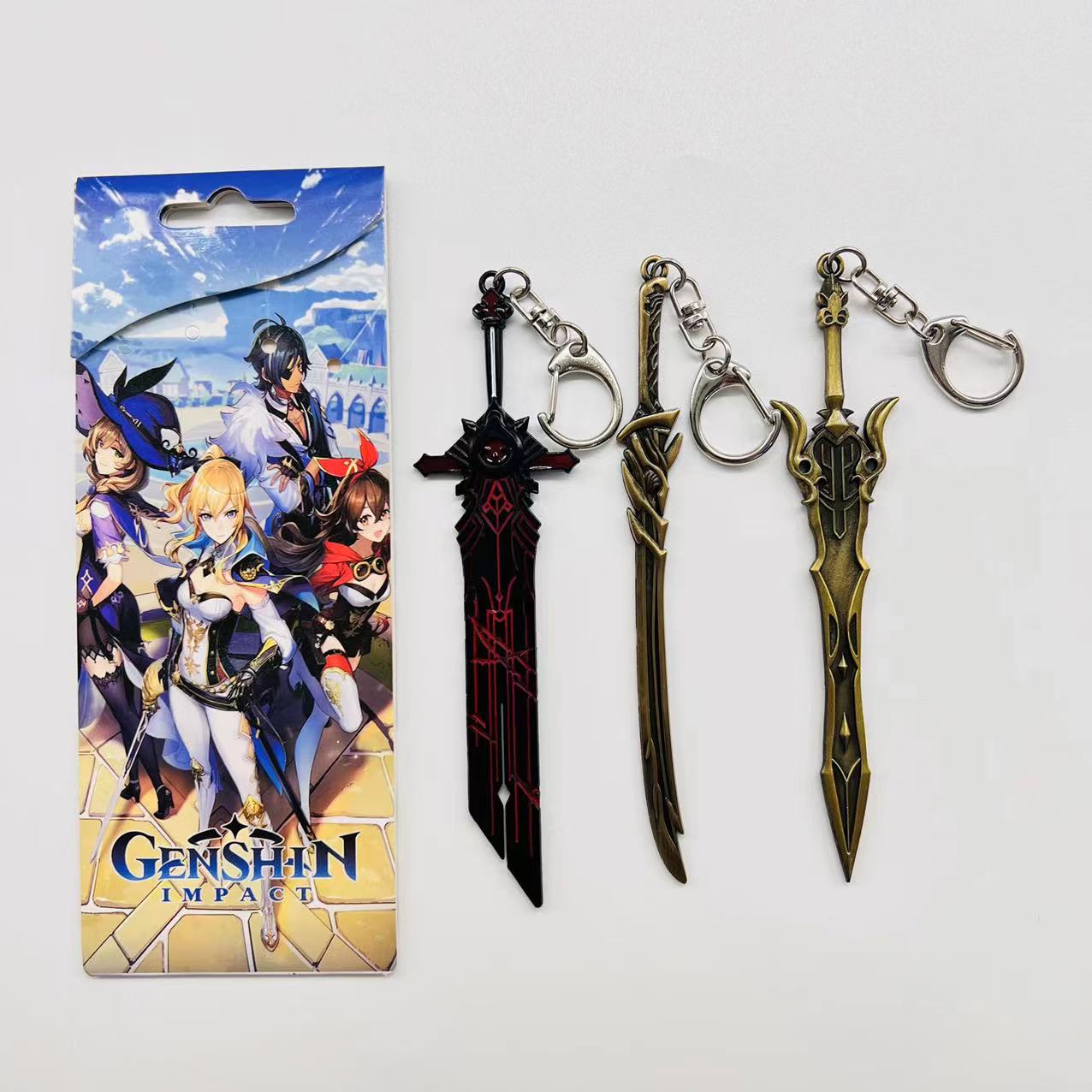 Genshin Impact anime keychain，price for a set of 3pcs