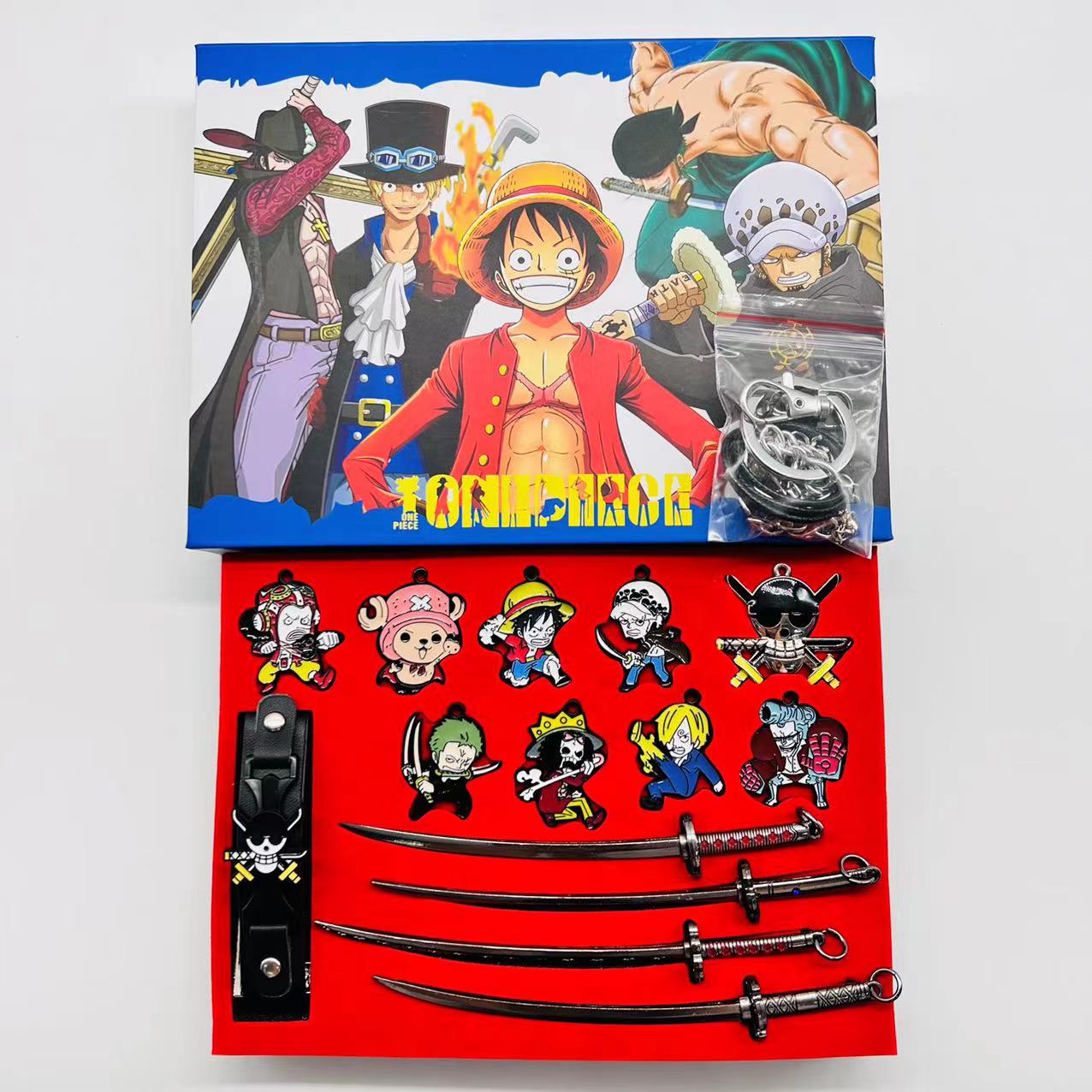 One piece anime keychain，price for a set