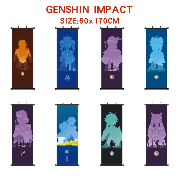 Genshin Impact anime wallscroll 60*170cm