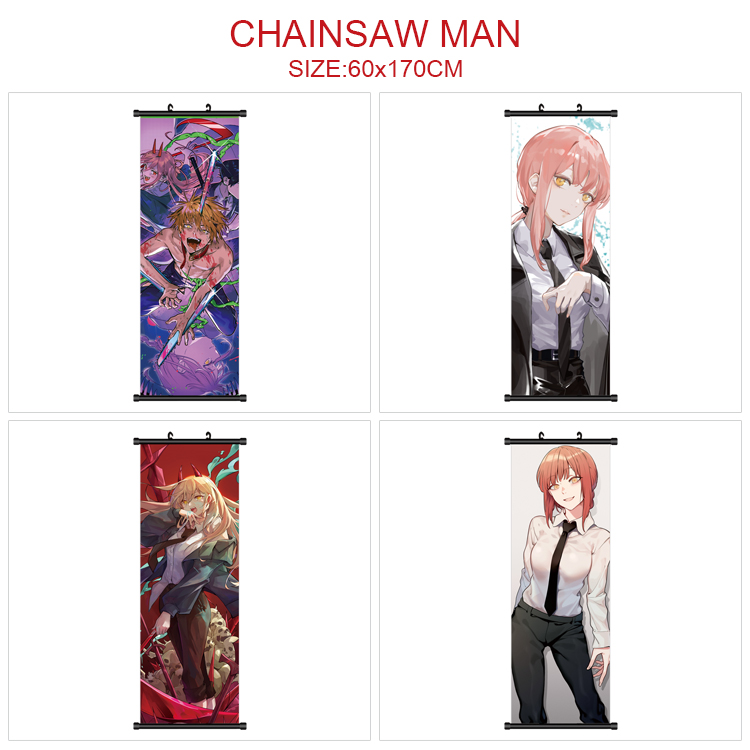 chainsaw man anime wallscroll 60*170cm