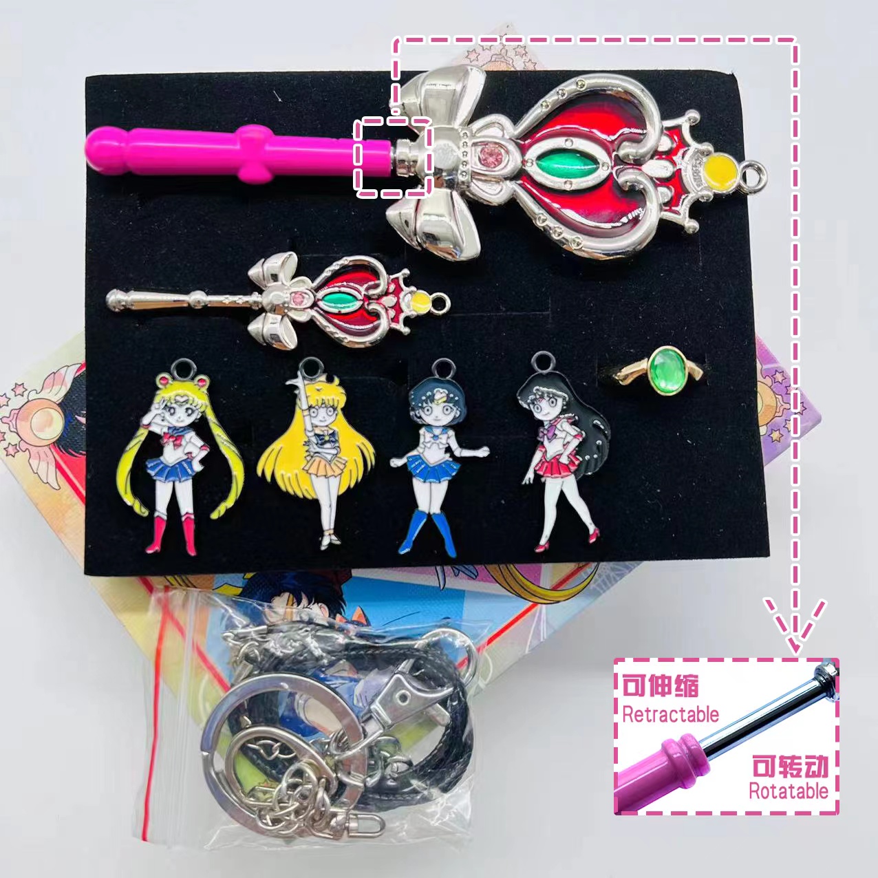 Sailor Moon Crystal anime Keychain price for a set