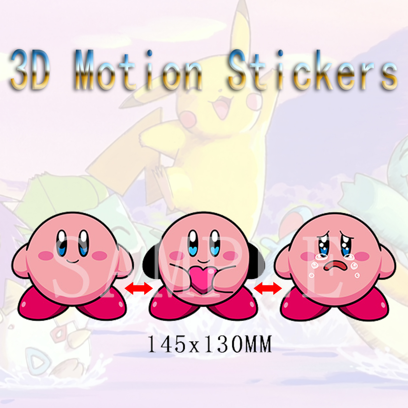 Kirby anime 3d sticker