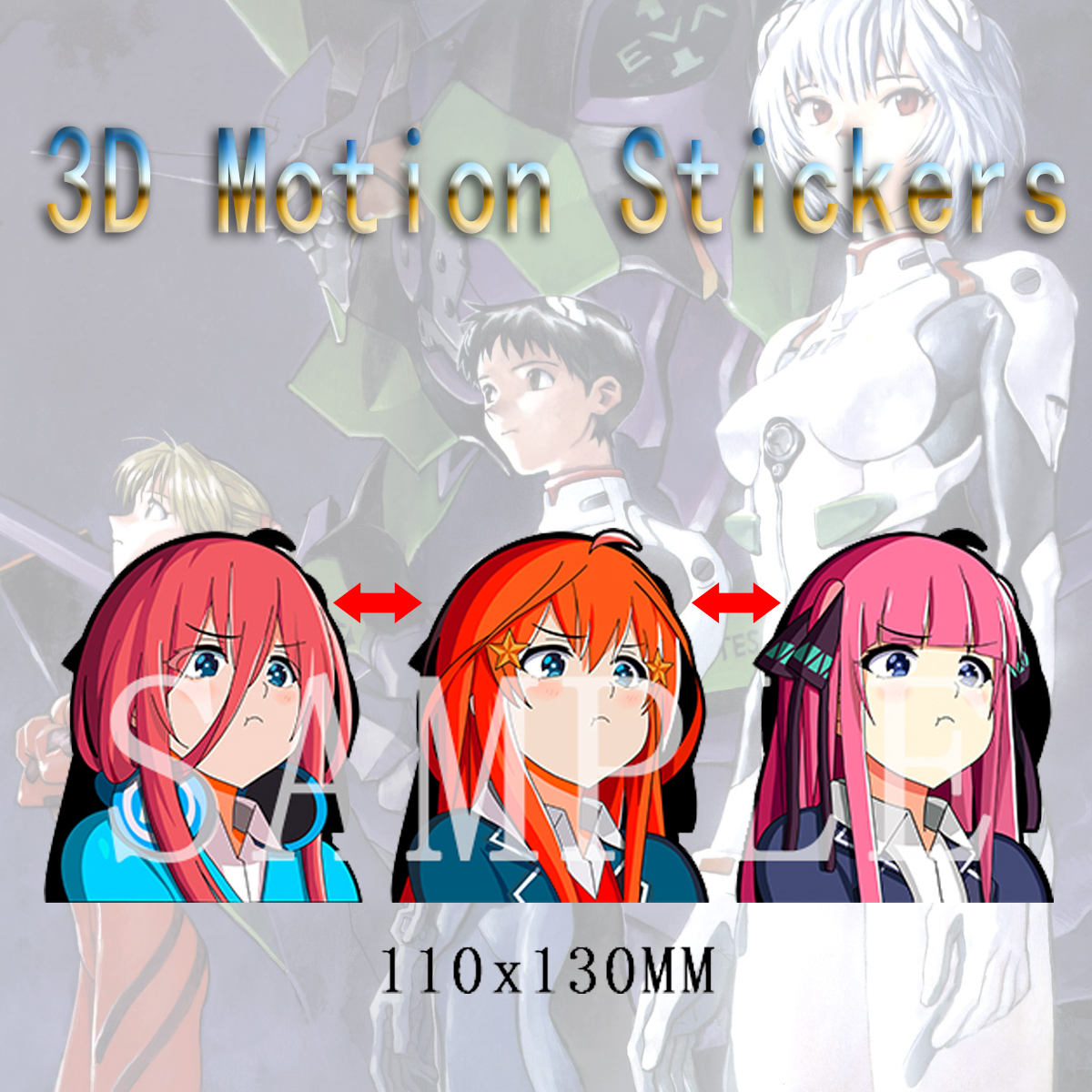 EVA anime 3d sticker