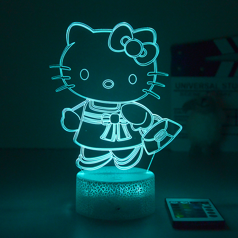 helloKitty anime 7 colours LED light