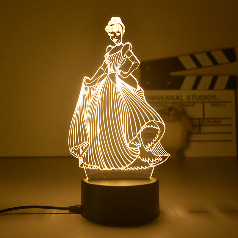 Disney anime 7 colours LED light