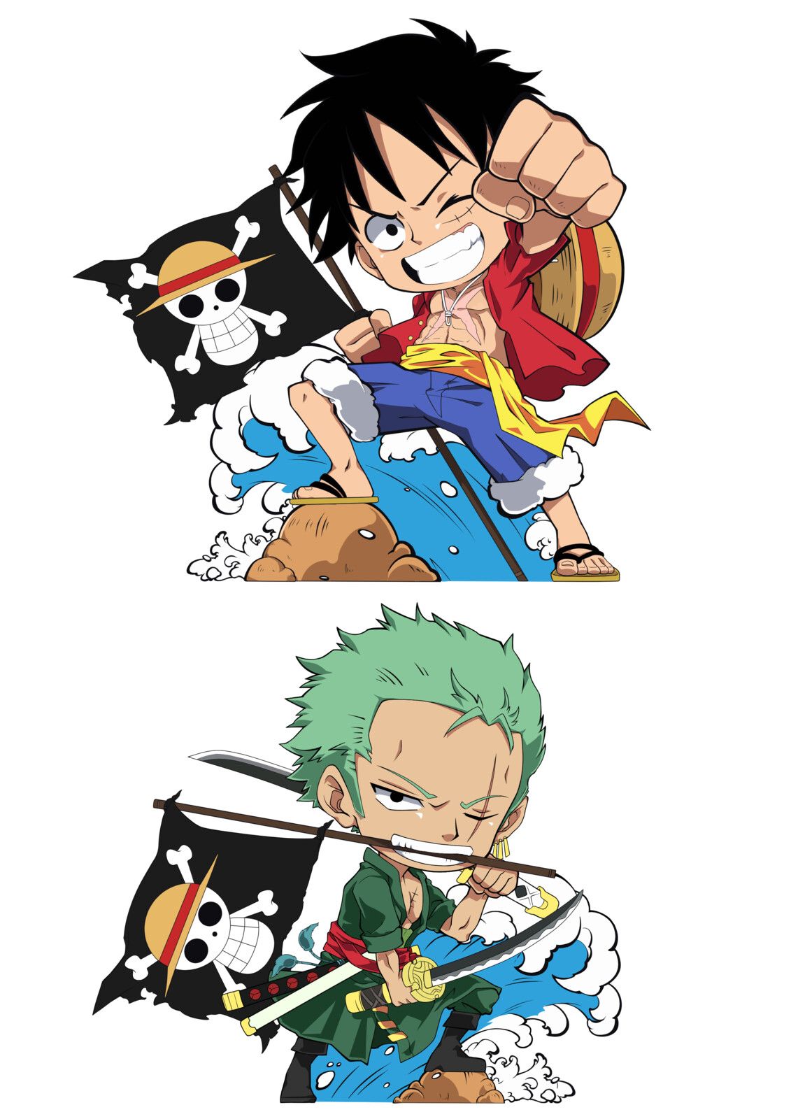 One piece anime car sticker