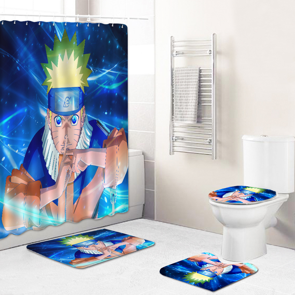 Naruto anime shower curtain price for a set of 4 pcs